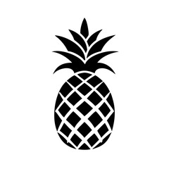  Pineapple Icon Silhouette - Transparent Background Clipart 