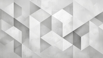 Geometric Grey Simple Pattern - geometric, abstract, pattern, background, texture, design, modern, art, minimalist, 3D, white, grey, triangles, shapes, blocks, cubes