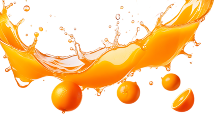 splash of orange juice.puddle of orange isolated on transparent background,Perfect high-quality image for design top view.