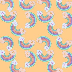 Seamless rainbow color pattern 