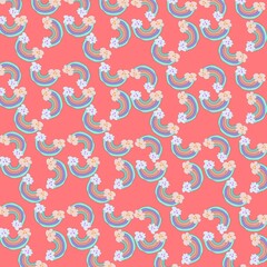 seamless pattern color rainbow background 