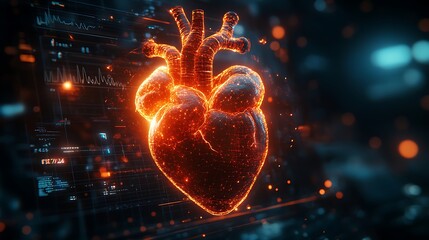 Obraz premium Examine of heart disease of various conditions that affect the heart