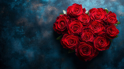 heart shape made from vibrant red roses, symbolizing love and passion. This stunning Valentine&rsquo;s Day decor evokes feelings of romance, affection, and timeless emotional connection