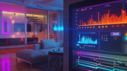 High Tech Home Automation System Monitoring Underfloor Heating with Energy Efficiency Interface