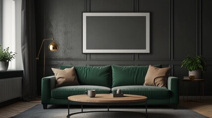 living room interior with sofa