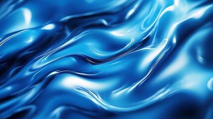 Obraz premium A close up of a blue, abstract, textured, wavy surface with highlights.