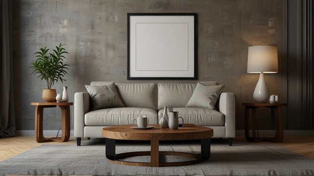 interior of a room with a sofa