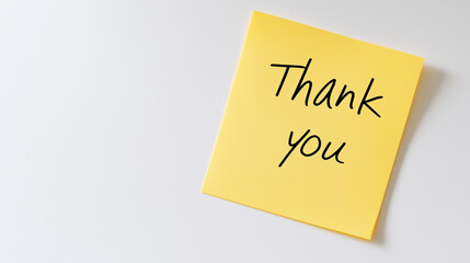 yellow sticky note Thank You