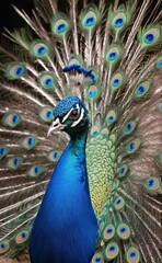 Fototapeta premium close-up graceful PeaFowl isolated
