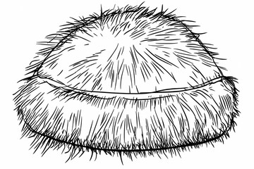 Obraz premium Cozy winter hat coloring page for adults, detailed and stylish design. 