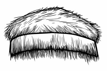 Obraz premium Cozy winter hat coloring page for adults, detailed and stylish design. 