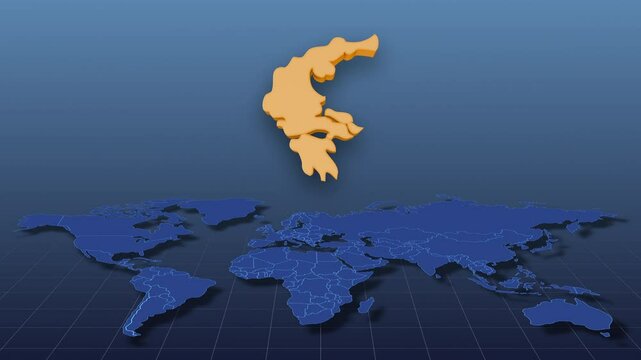 World Map Showing Greece Country in Detail