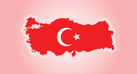 Elegent Turkish Flag Vector Scalable Flag 