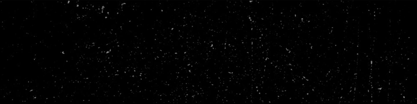 Dusty grain particles background black color. Grunge speckles, fibers, flecks, specks, scratches wallpaper vector