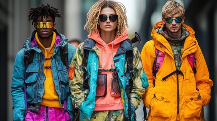 Collage of various street fashion looks and styles