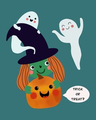 halloween monsters set