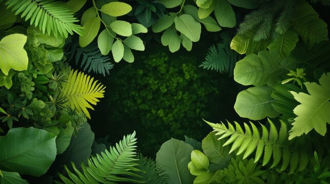 A dense forest canopy, capturing the richness and diversity of a natural ecosystem.