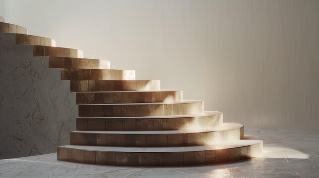 Elegant modern spiral staircase with minimalist design, showcasing contemporary architectural style.