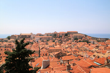 Fototapeta premium A view of Dubrovnik showing the Rooftops