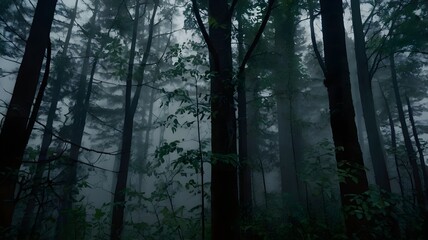 fog in the woods