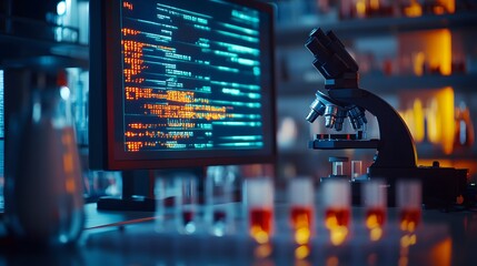 Naklejka premium Closeup of a gene editing tool, such as CRISPR, in use by a researcher in a high-tech lab
