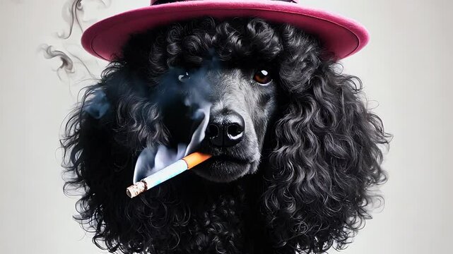 Poodle with Attitude: Smoking in Style