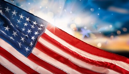 Obraz premium Representation of the American Flag for US National Loyalty Day Celebration