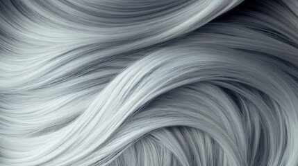 Abstract swirling white and gray hair texture