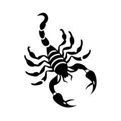 Scorpion Silhouette Icon – Transparent Background Clipart 