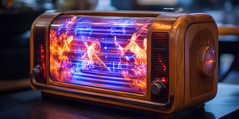 Obraz premium A Glimpse Into Advanced Devices and Glowing Energy, Innovative Device Design 