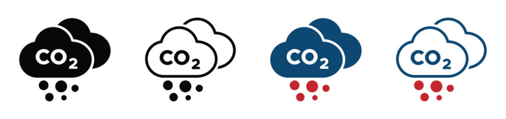 Co2 emissions vector icon concepts