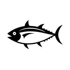 Tuna Fish Silhouette Icon - Transparent Background Clipart 