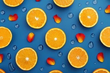 Close-up of oranges. Beautiful simple AI generated image