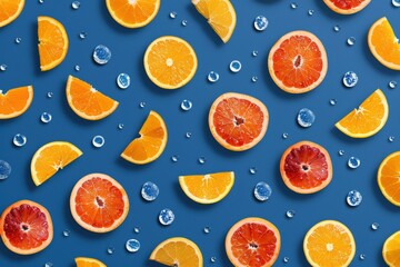 Close-up of oranges. Beautiful simple AI generated image
