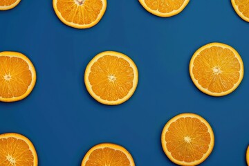 Obraz premium Close-up of oranges. Beautiful simple AI generated image