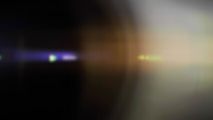 Cinematic anamorphic lens flares with vivid light streaks and reflections against a black background, creating a dynamic and glowing optical effect.