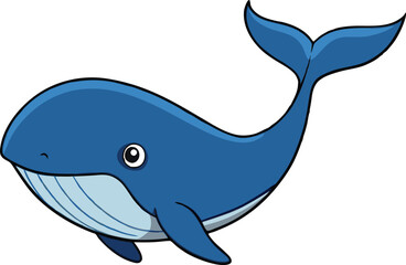 whale silhouette vector illustration.