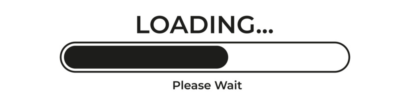 Loading bar vector. Loading progress.