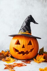 halloween pumpkin on a white background