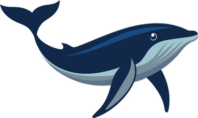 whale silhouette vector illustration.