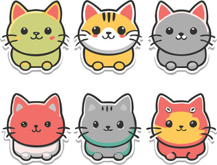 Adorable Cat Stickers A Collection of Cute and Playful Designs