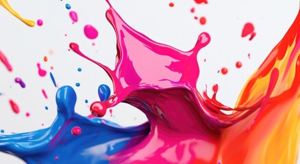 Abstract colorful paint explosion.