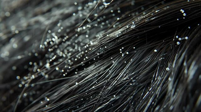 Exploring dandruff treatment solutions on dark hair while discussing causes and prevention methods in a detailed tutorial