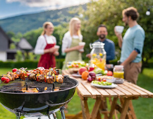 Obraz premium Grill w ogrodzie majówka