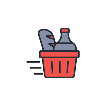 recommend clip art: Grocery icon. vector.Editable stroke.linear style sign for use web design,logo.Symbol illustration.