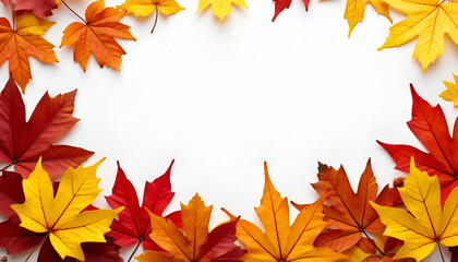 Obraz premium autumn leaves frame