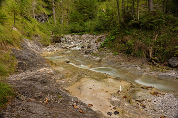 Griessbachklamm canyon near Innerwald in Tyrol in Austria