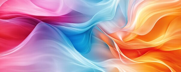 Obraz premium Vibrant abstract wave pattern with multicolored