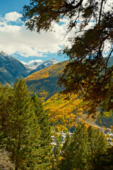 Telluride in Fall, golden aspens, town views, and hiking. 