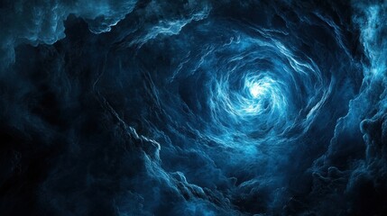 Obraz premium Abstract Blue Vortex of Clouds